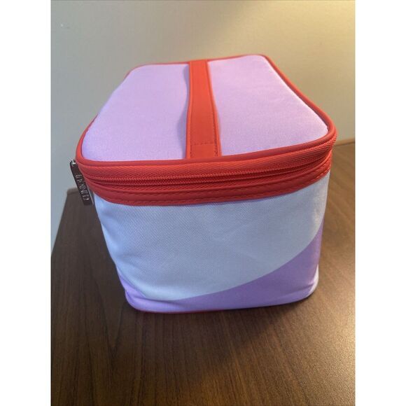 New Clinique Skincare Makeup Cosmetic Train‎ Case Travel Bag Purple Pinwhee - Picture 4 of 7